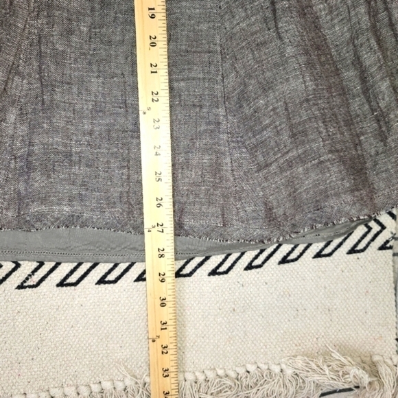 EILEEN FISHER 100% LINEN SEAMED SKIRT IN CLOVE, SZ MEDIUM - Picture 11 of 12